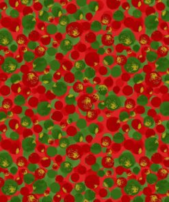 Lewis & Irene - Bumbleberries - Christmas Elf - Green - Red - Gold - Metallic - 042