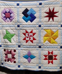 Sample quilt for the Block of the Month workshop classes at The Corner Patch