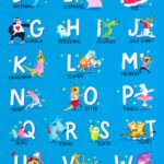 Robert Kaufman - ABC Dance - Panel - Animal Alphabet - Adventure - Blue Multi21546 267