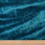 Telio Fabrics - Dressmaking - Velour Plush Deluxe - Stretch - Teal - Blue - 44713 7