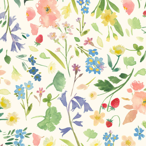 Lewis & Irene - Berneray by Bluebell Gray - Berneray - Spring - Floral - Cream Multi - BG046