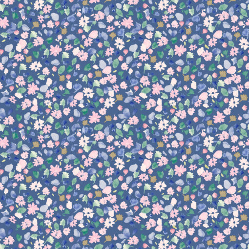 Lewis & Irene - Berneray by Bluebell Gray - Petals - Spring - Floral - Blue Multi - BG052