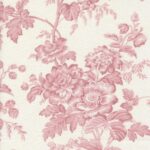 Moda Fabrics - 3 Sisters Favourites - Vintage Linens - Lavender Fields - Floral - Orchid - Cream Pink - 44360 21
