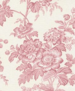 Moda Fabrics - 3 Sisters Favourites - Vintage Linens - Lavender Fields - Floral - Orchid - Cream Pink - 44360 21