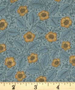 Moda Fabrics - Morris Manor - Best of Morris by Barbara Brackman - Antipodes - Floral - Sky - Light Blue Multi - 8396 15