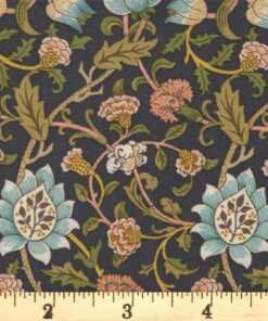 Moda Fabrics - Morris Manor - Best of Morris by Barbara Brackman - Evenlode - Floral - Twilight - Blue Multi - 8392 14