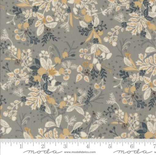 Moda Fabrics - Ranier by Jessica Rose of Quiltd Studios - Herb Garden - Florals - Pewter -  Grey Multi - 38140 16