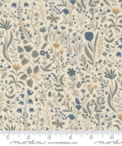 Moda Fabrics - Ranier by Jessica Rose of Quiltd Studios - Mountain Meadow - Small Floral - Eggshell Pewter - Cream Grey - 38141 22