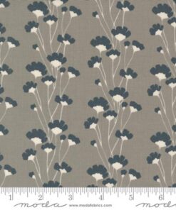 Moda Fabrics - Ranier by Jessica Rose of Quiltd Studios - Overcast Flower Chains - Floral - Stripe - Vines - Pewter - Grey Multi - 38142 16