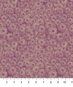 Northcott Studios - Indelible by Anna Maria Parry - Chrysanthemum - Packed Floral - Vintage - Aubergine Purple - Tone-on-Tone - Blender -  1002 84V