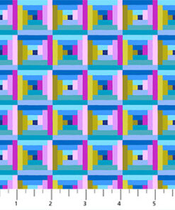 Northcott Studios - Anna Maria Parry - Piecework - Courthouse Steps - Geometric - Brights - Multi - 115 64C