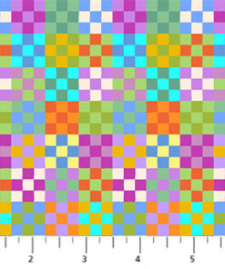Northcott Studios - Anna Maria Parry - Piecework - Nine Patch - Geometric - Brights - Multi - 114 55C