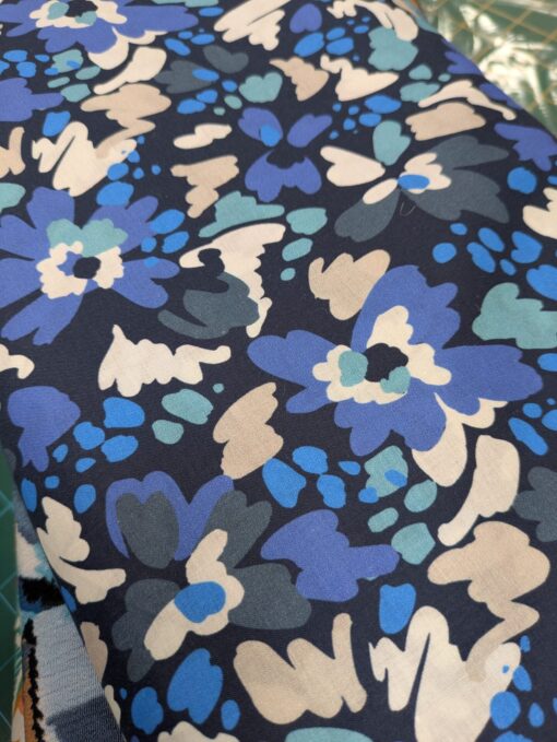 Empress - Dressmaking - Cotton Voile - Digital Print - Blue Multi - 111976 170