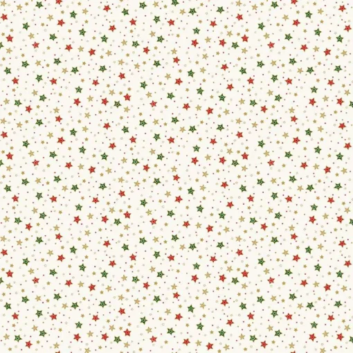 Makower - Christmas 2025 - Jolly St Nick - Sparkle - Cream Multi - 125 Q