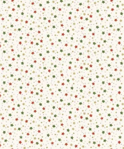 Makower - Christmas 2025- Jolly - Sparkle - Stars - Cream Multi - 125 Q