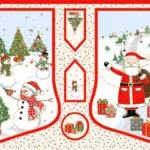 Makower - Christmas 2025 - Jolly Saint Nick - Stocking - Panel - Multi - 129 1