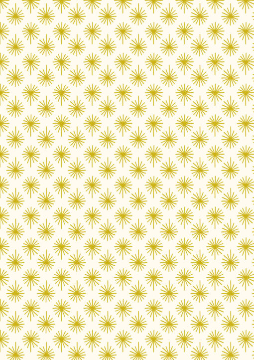 Lewis & Irene - Christmas 2025 - Away in a Manger - Gold Metallic Star on Cream - C122 A