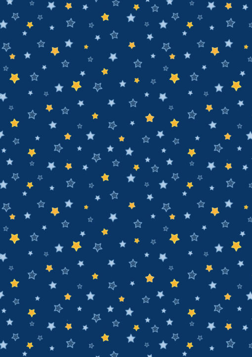 Lewis & Irene - Christmas 2025 - Tomens' Folklore - Blue and Yellow Stars - Blue Multi - CE52