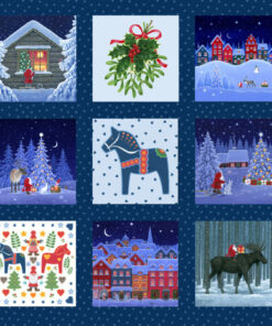 Lewis & Irene - Christmas 2025 - Tomens' Folklore - Blocks Panel - Blue Multi - CE53
