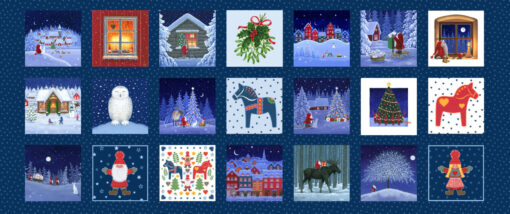 Lewis & Irene - Christmas 2025 - Tomens' Folklore - Blocks Panel - Blue Multi - CE53