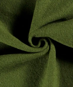 Behrens Fabrics - Dressmaking - Wool Boucle - (Boiled wool) - Moss Green - 4578 025