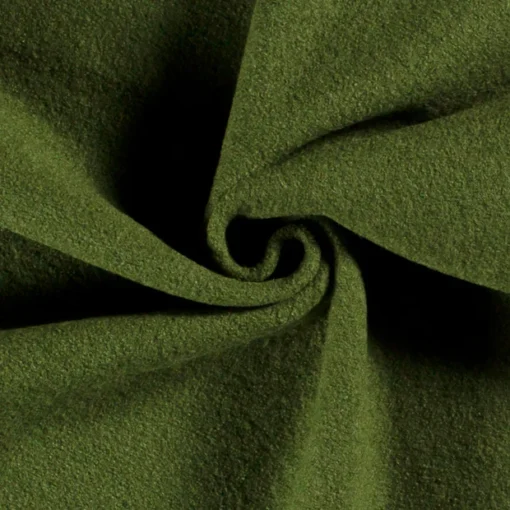 Behrens Fabrics - Dressmaking - Wool Boucle - (Boiled wool) - Moss Green - 4578 025