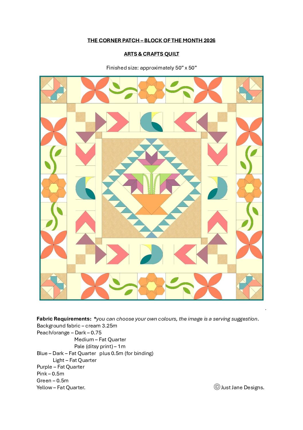 Block of the Month 2026 with Jane Alcock