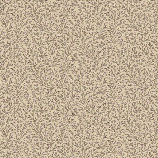 Andover Fabrics - Wildflower Cottage by Renee Nanneman - Heather - Ditsy Floral - Sand - Beige - 1596 L