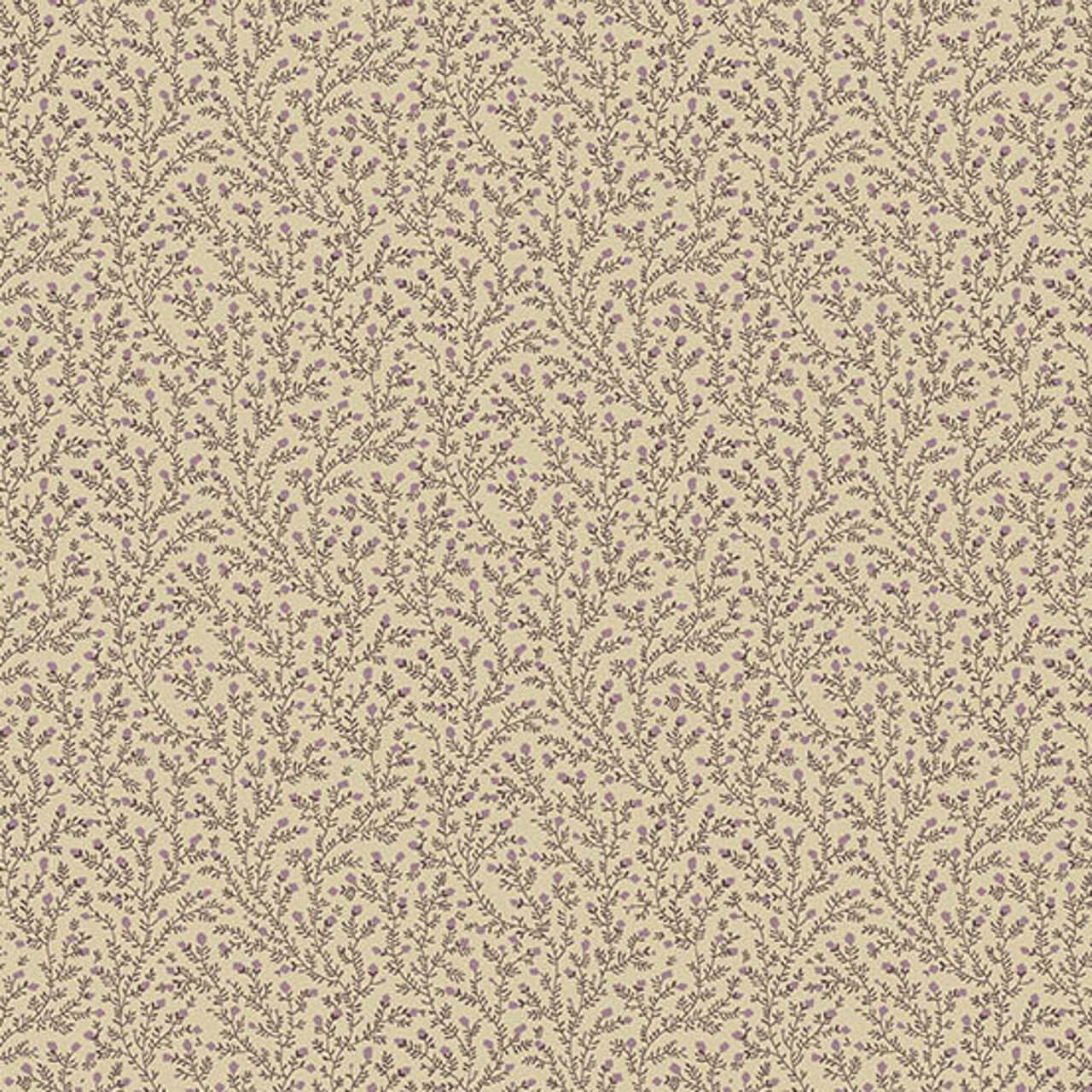 Andover Fabrics - Wildflower Cottage by Renee Nanneman - Heather - Ditsy Floral - Sand - Beige - 1596 L