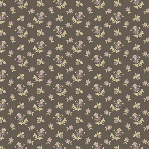 Andover Fabrics - Wildflower Cottage by Renee Nanneman - Scatter Garden - Floral - Charcoal - Grey Multi - 1593 C