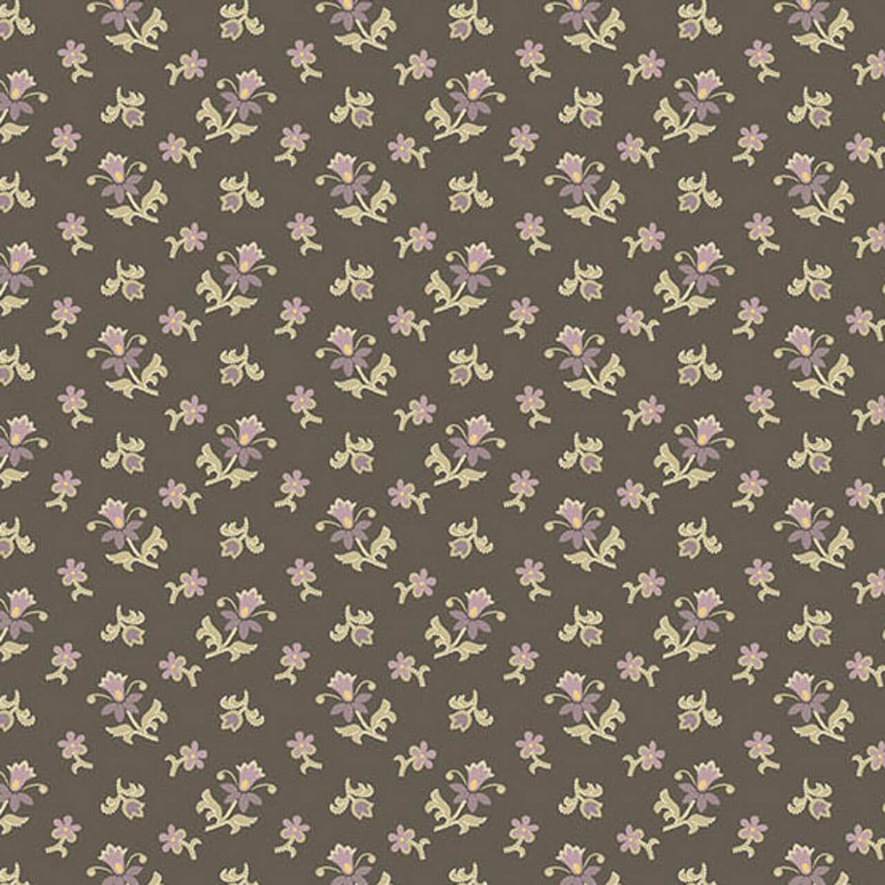 Andover Fabrics - Wildflower Cottage by Renee Nanneman - Scatter Garden - Floral - Charcoal - Grey Multi - 1593 C