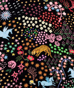 Fabric Godmother - Dressmaking - Wonderland - Viscose Twill - Black Multi - 33262 DG02