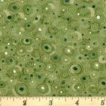 Makower - Golden by Andover - Scroll Green - Geometric - Gold Metallic - Green Multi - 158 G