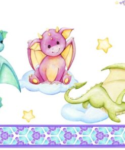 In The Beginning - Dragon Friends - Dragon Stripes - Multi - 3DF 1