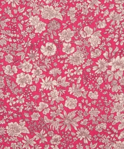Liberty of London - Emily Belle Collection - Jewel Tones - Bright Pink - Floral - Pink / White - 439 A