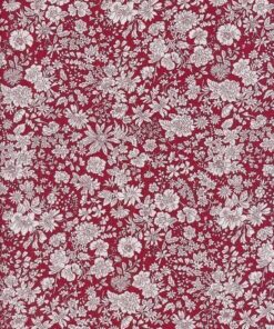 Liberty of London - Emily Belle - Jewel Tones - Crimson - Floral - Red / White -444 A