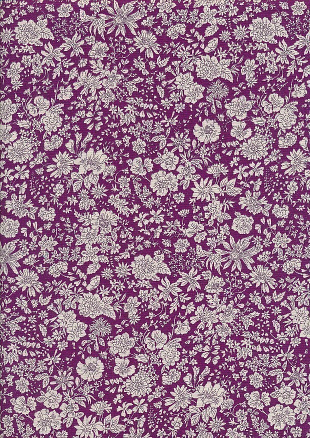 Liberty of London - Emily Belle - Jewel Tones - Plum - Floral - Purple / White - 443A