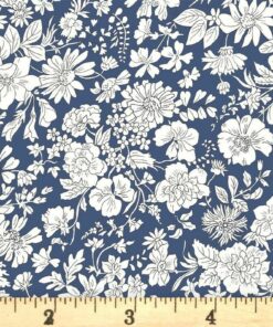 Liberty of London - Emily Belle - Jewel Tones - Sapphire - Floral - Blue / White -441 A