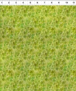 In The Beginning Fabrics - Blooming Day and Night - Green Leaves - Tone-on-Tone -Green - 11 BDN2