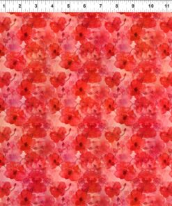 In The Beginning Fabrics - Blooming Day and Night - Scarlet Beauties - Tone-on-Tone - Red - 6 BDN2