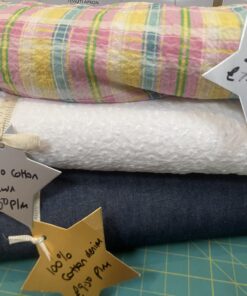 Peter Horton Textiles - Dressmaking - Cotton Lycra - Check - Multi - 7561
