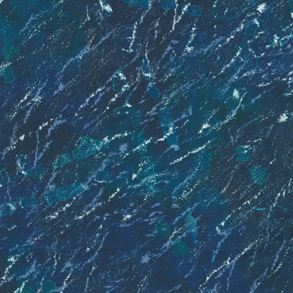 Robert Kaufman - Earth Views by Karen Nyberg - Oceans - Ultra Marine - Blue - AKWD 23322 36