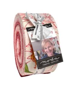 Moda Fabrics - Jelly Roll - Darling Peony by Robin Pickins - Red Pink Multi - JR 48790
