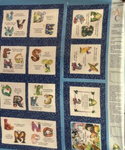 Clothworks - The Amazing Animal Alphabet by Cindy Shake Designs - Panel - Soft  - Animals - Blue Multi - 4754 90
