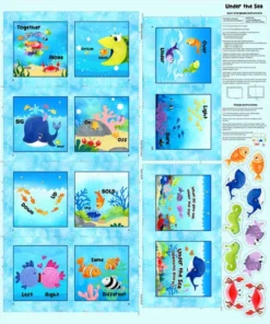 Clothworks - World of Susybee - Under the Sea - Panel - Soft Book - Opposites Attract - Multi - 20446