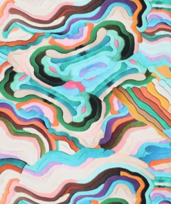 Knipidee Fabrics - Dressmaking - Full Wave - Cotton Spandex - Stretch - Jersey - Multi - 21527 660