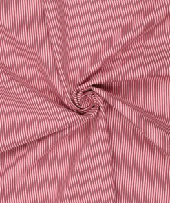 Knipidee Fabrics - Mandarino Stretch Denim - Stripe - Cotton - Red - 246 051