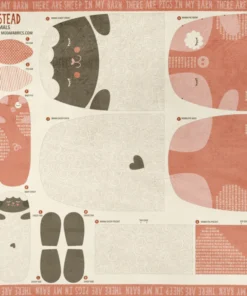 Alternative view of Moda Fabrics - Farmstead by Stacy Iest Hsu - Panel - Cuddle Animals - Sheep and Pigs - 20943 11QC