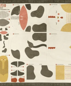 Alternative view of Moda Fabrics - Farmstead by Stacy Iest Hsu - Panel - Cuddle Animals - Cow and Chicken - 20942 11QC