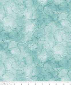 Riley Blake - Painter's Watercolour Swirl by J Wrecker Frisch - Tone-one-Tone - Blender - Swirls - Aqua - Blue - 360 AQUA